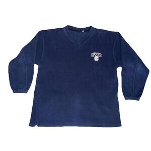 UConn Huskies UConn  Mens Fleece Pullover Navy Blue Sweater V Neck Orig Husky L?